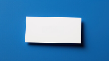 Blank card on blue background