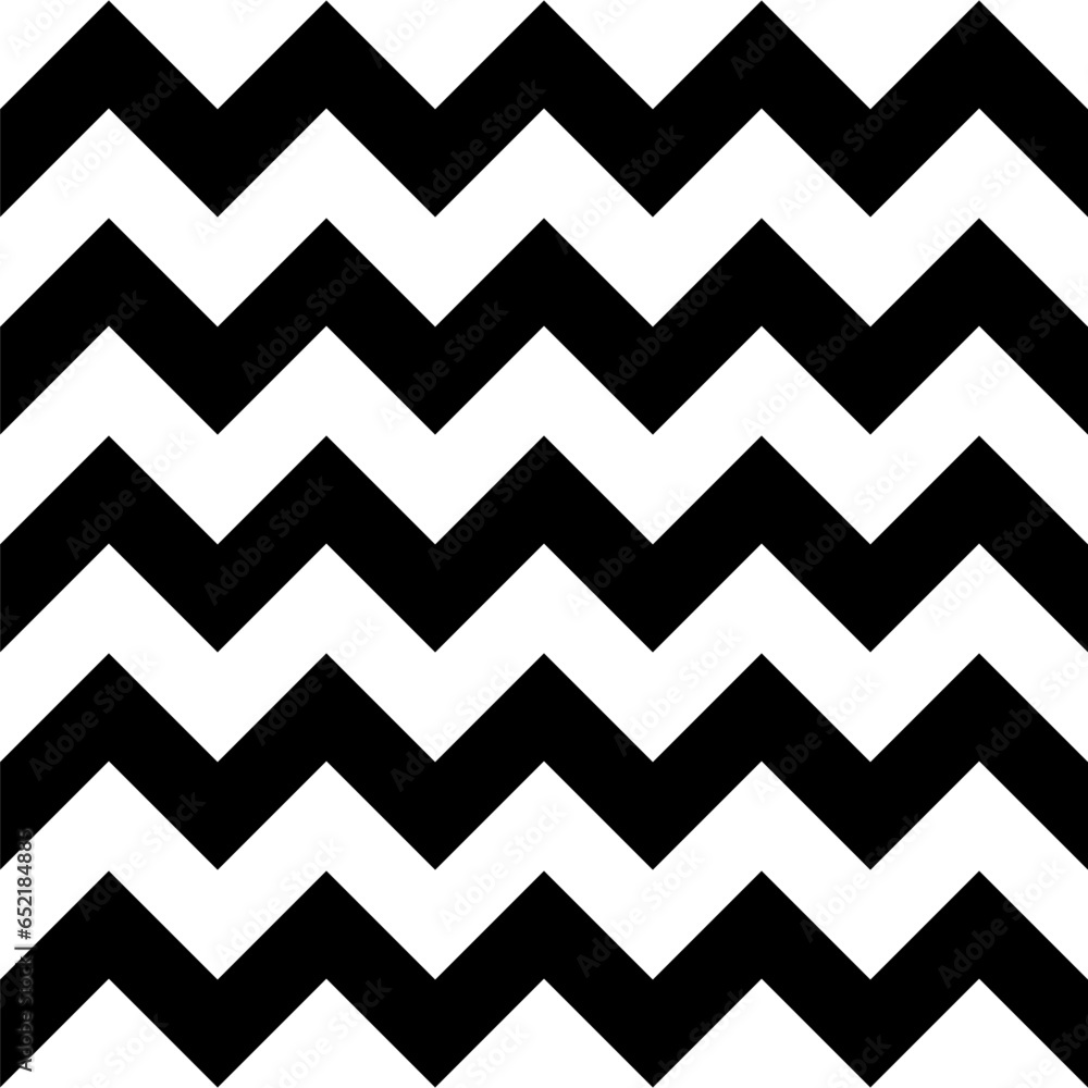 Poster zigzag wide ine seamless pattern. black horizontal zig zag vintage lines. geometric repeating stripe