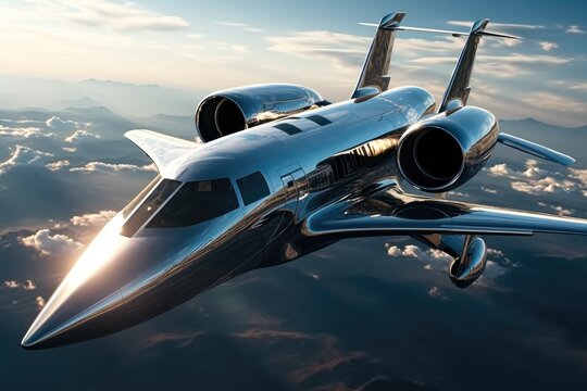 Futuristic concept of a jet aircraft.
