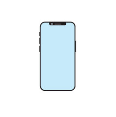 Smart phone empty screen front view on the white background. smartphone icon,vector illustration. phone icon vector