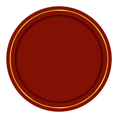 Blank Round Badge Isolated on White