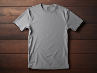 Gray t-shirt for mockups. Generative Ai