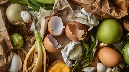 Compost Pile Food Waste Closeup