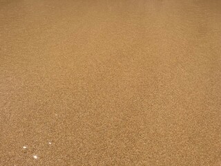 Fototapeta na wymiar wet sand at the sea coast, natural sea sand texture