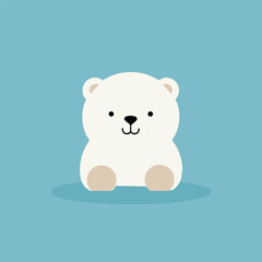 Obraz na płótnie Canvas Baby food filled white logo. Natural skincare for kids. Toys manufacturing. Cute bear. Design element. Created with artificial intelligence. Ai art for corporate branding, childrens store
