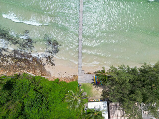 Bridge on the beach 