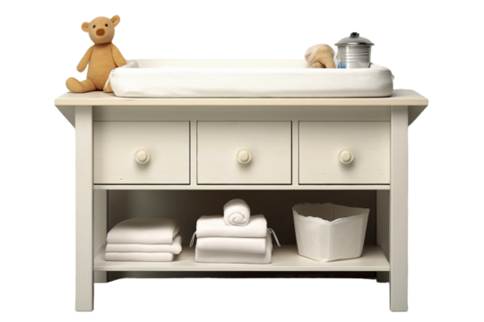 Baby changing table. isolated object, transparent background
