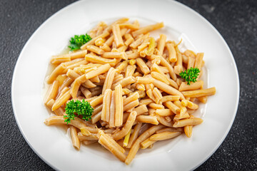 yellow string bean salad canned food beans meal food snack on the table copy space food background rustic top view  