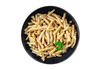 yellow string bean salad canned food beans meal food snack on the table copy space food background rustic top view  