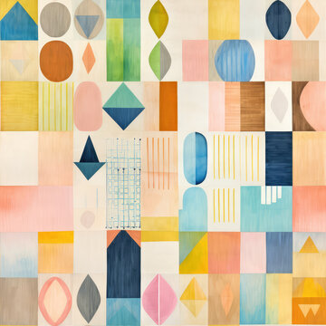 Simple abstract in various wood seamless pattern.