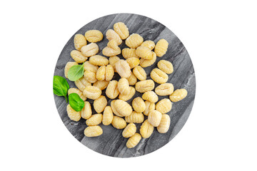 raw gnocchi potato food cooking meal food snack on the table copy space food background rustic top view 