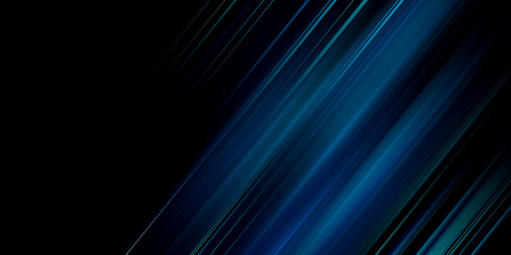Dark blue background with abstract graphic line elements