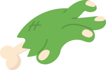 Spooky hand zombie halloween illustration