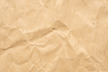 Abstract crumpled and creased recycle brown paper texture background - obrazy, fototapety, plakaty