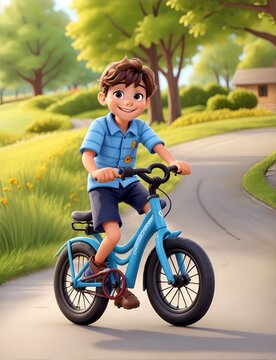 child riding a bicycle 