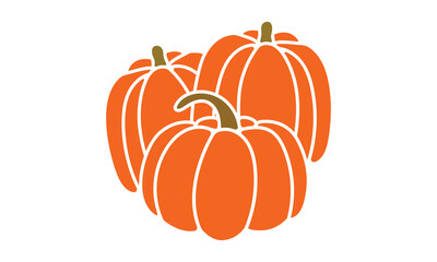 Pumpkin of various shapes and colors. Thanksgiving and Halloween Elements.