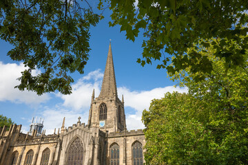 Fototapeta na wymiar The Cathedral Church of St Peter and St Paul, more commonly known as Sheffield Cathedral.