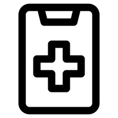 Obraz premium telemedicine line icon