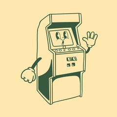 Vintage character design from arcade game