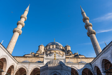 Fototapeta na wymiar Minarets of Istanbul New Mosque