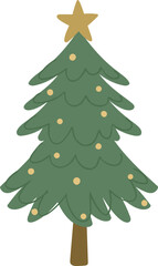 Cute christmas tree illustration