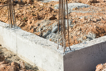 Construction site building new home in site.