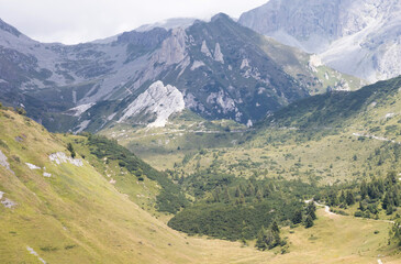 Typical view on the Dolomites in the north of Italy