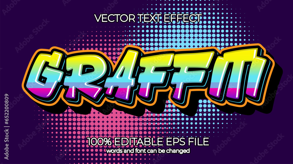 Aufkleber old school retro editable text effect style, eps editable text effect