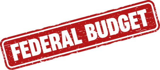 Federal budget square grunge stamp