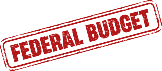 Federal budget square grunge stamp