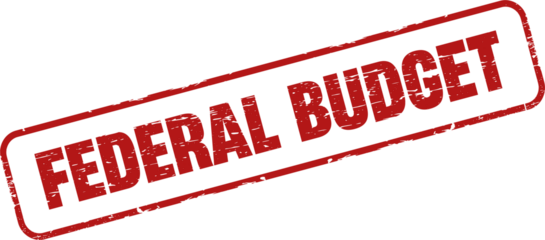 Federal budget square grunge stamp