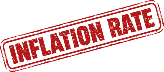 Inflation rate square grunge stamp