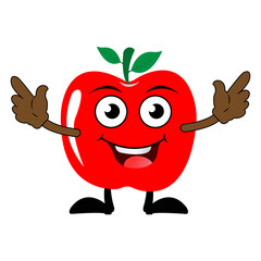 Cartoon Cute apple School Teacher Character design. 