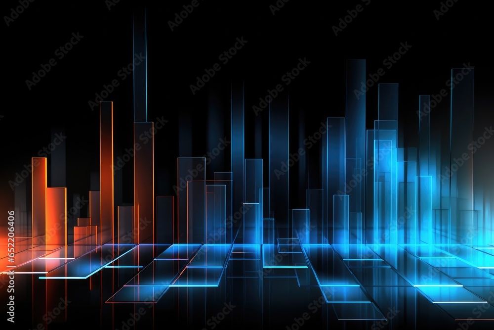 Poster graph and chart for business presentation