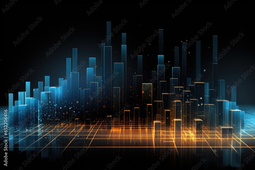 Poster graph and chart for business presentation