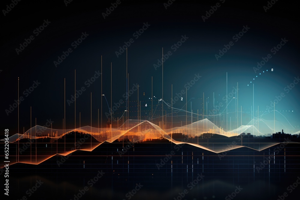 Aufkleber graph and chart for business presentation