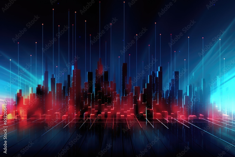 Poster graph and chart for business presentation