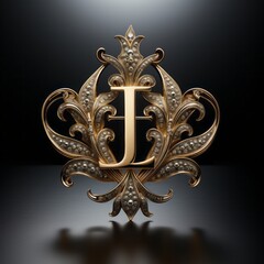 Luxury logo detailed with a double capital " L "