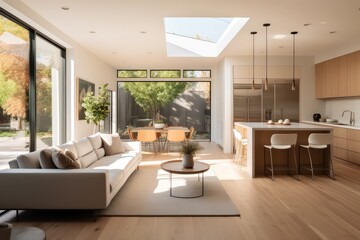 Modern minimalist home interior design,Generative AI. - obrazy, fototapety, plakaty