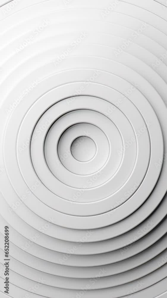 Canvas Prints white circular object with white center and black center. vertical looped animation.