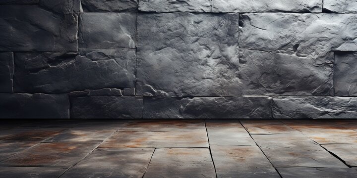 Gray Textured Flooring with Space for Backgrounds