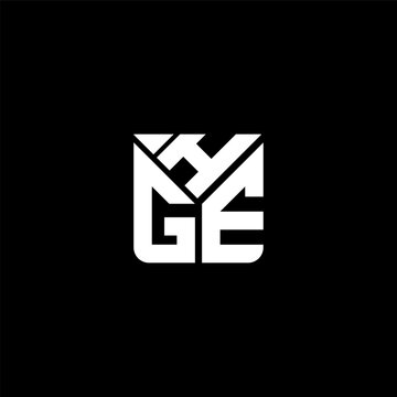 HGE letter logo abstract creative design. HGE unique design, HGE minimalist element design.	