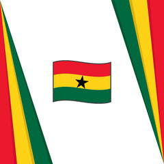 Ghana Flag Abstract Background Design Template. Ghana Independence Day Banner Social Media Post. Ghana Banner