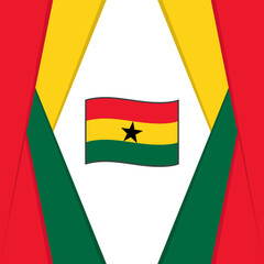 Ghana Flag Abstract Background Design Template. Ghana Independence Day Banner Social Media Post. Ghana Design