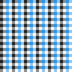 Blue and black plaid pattern with oblique line inside background. plaid pattern background. plaid background. Seamless pattern. for backdrop, decoration, gift wrapping, gingham tablecloth, blanket.
