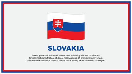 Slovakia Flag Abstract Background Design Template. Slovakia Independence Day Banner Social Media Vector Illustration. Slovakia Banner