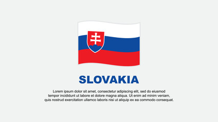 Slovakia Flag Abstract Background Design Template. Slovakia Independence Day Banner Social Media Vector Illustration. Slovakia Background