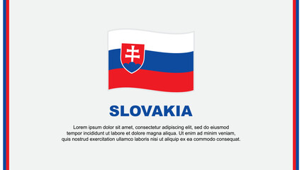 Slovakia Flag Abstract Background Design Template. Slovakia Independence Day Banner Social Media Vector Illustration. Slovakia Cartoon