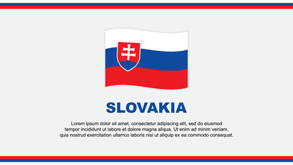 Slovakia Flag Abstract Background Design Template. Slovakia Independence Day Banner Social Media Vector Illustration. Slovakia Design