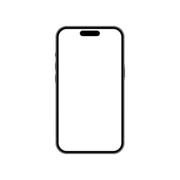 Mockup smart phone 15 transparent isolated background